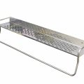 N004-60CM SINGLE RECTANGLE SHELF WITH BAR