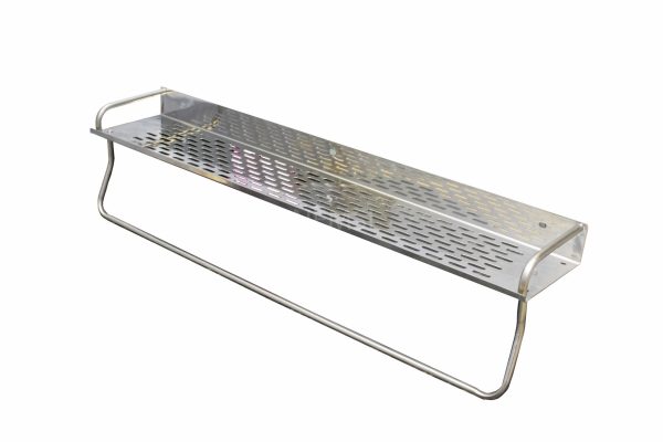 N004-60CM SINGLE RECTANGLE SHELF WITH BAR