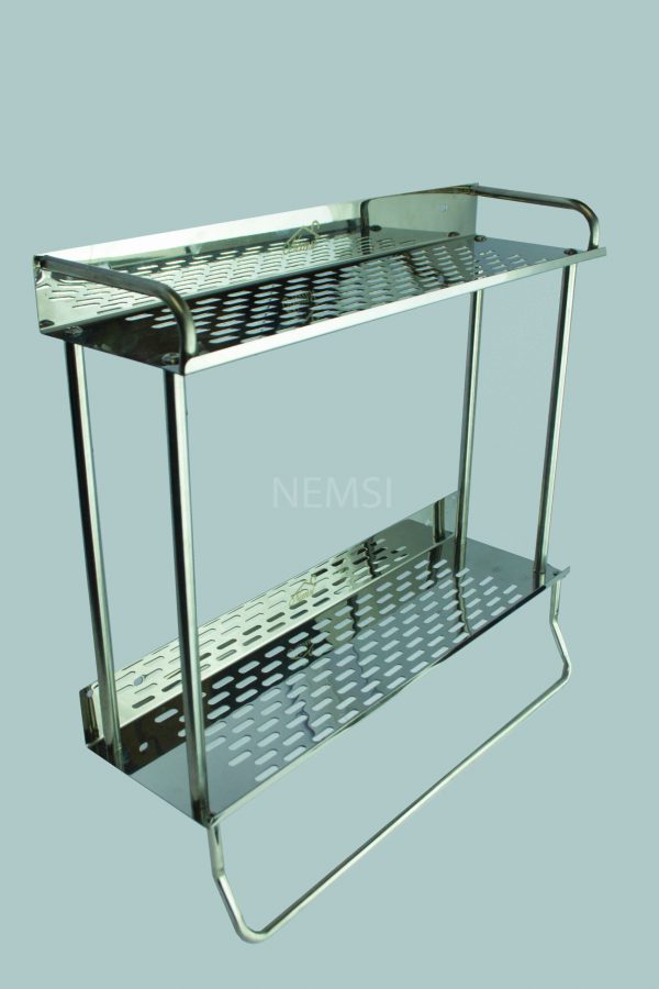 N005-40CM DOUBLE RECTANGLE SHELF 40CM WITH TOWEL B