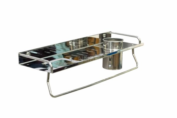 A&D- N006 WIDE RECTANGLE SHELF WITH A CUP+SOAP+DISH