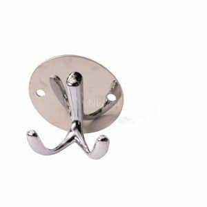 N040 Round Plated Double Hook