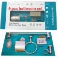 N053-g Bathroom Set 6pcs Gold