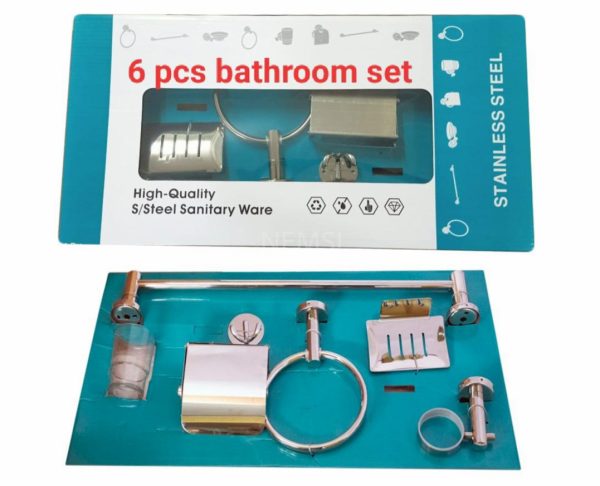 N053-g Bathroom Set 6pcs Gold