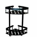 N169B HIGH DENSITY DOUBLE CORNER SHELF BLACK