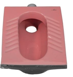 ASIAN STEP TOILET PINK WITH GULLY TRAP