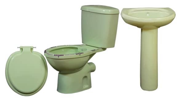 C/couple Plain Full Set Green Toilet
