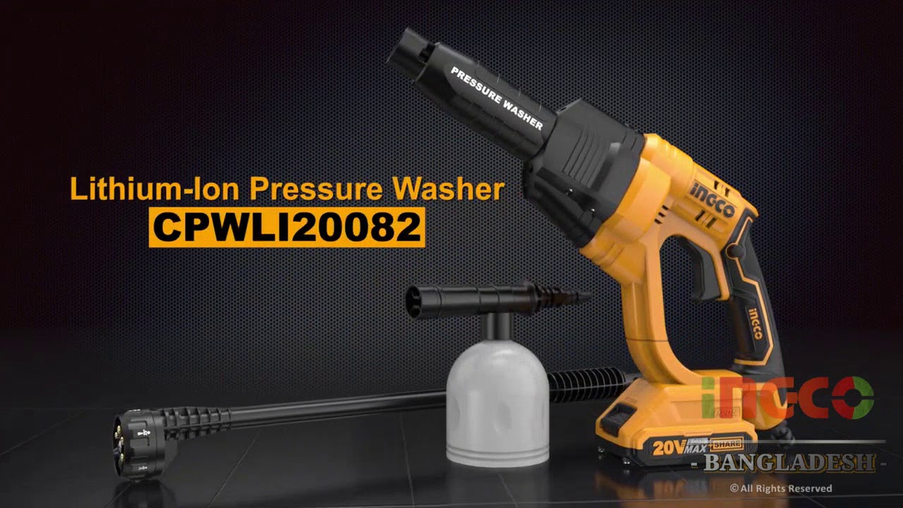 Ingco Pressure Washer 20 V Cpwli20082