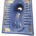 Asian Step Toilet Rustic Blue With Gully Trap-clayart