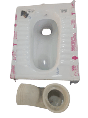 Asian Step Toilet White With Gully Trap-clayart