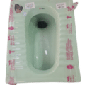 Asian Step Toilet Green With Gully Trap-clayart