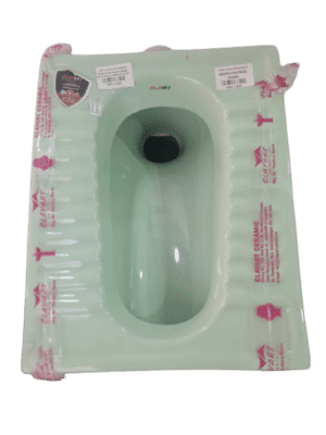 Asian Step Toilet Green With Gully Trap-clayart