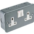 Powermax Metal Twin Socket 13a