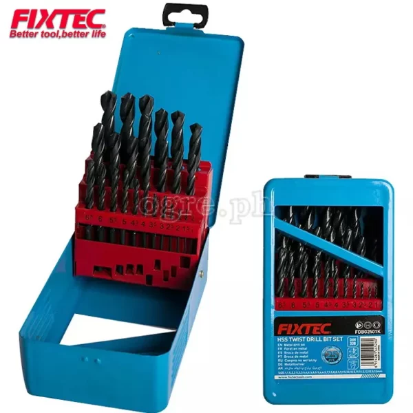 25 Pcs Hss Twist Drill Bits Set Fdbg2501k