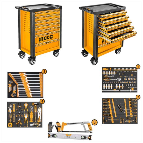 Htcs271621 Tool Chest 162 Pcs Ingco