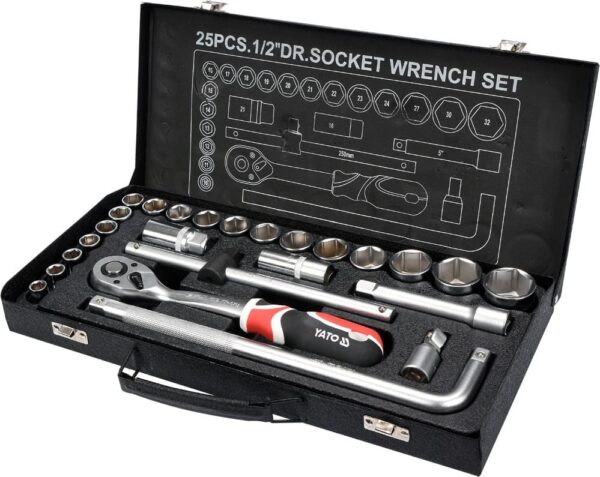 Yt-12671 Socket Set 25pcs 1/2′-yato