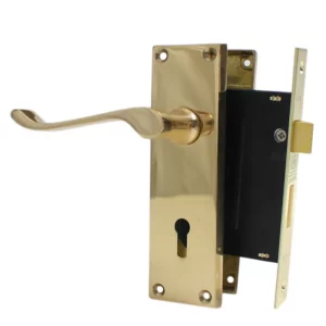 Z100-11-95 2 Lever Lockset With Zinc Scroll Handle