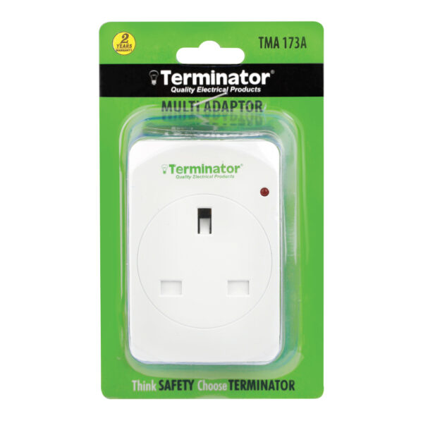 Terminator 3 Way Uksocket Multi Adaptor With Indicator 13a Fuse