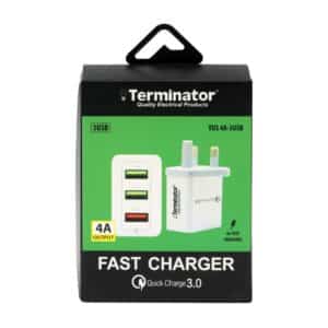 Tus 4a-3usb-terminator 13a Fast Charger With 3 Usb