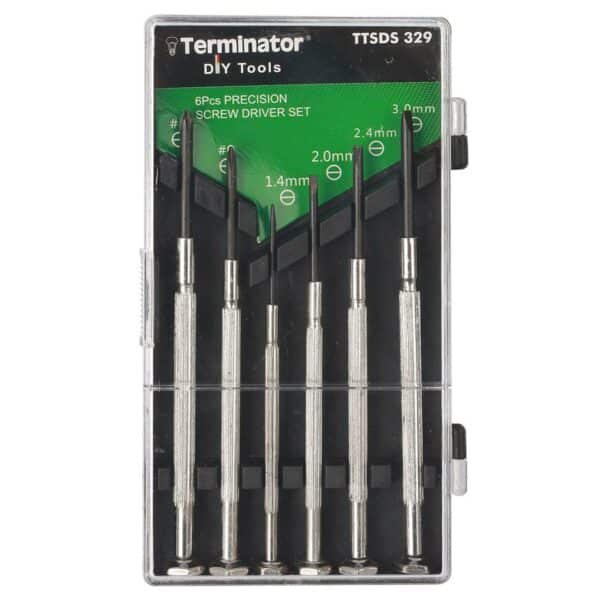 Ttsds 329 Terminator Mini Screw Driver 6pcs Precision Set With Iron Handle